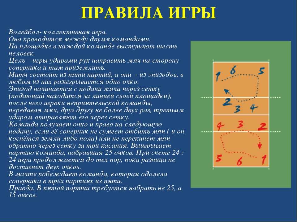 Презентация на тему правила игры в волейбол